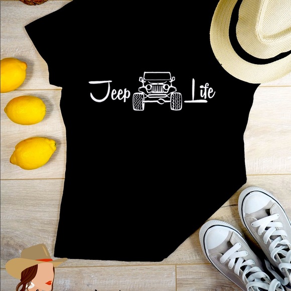 Cute jeep life womens tee tshirt! NEW made to order- short sleeve - Picture 1 of 1